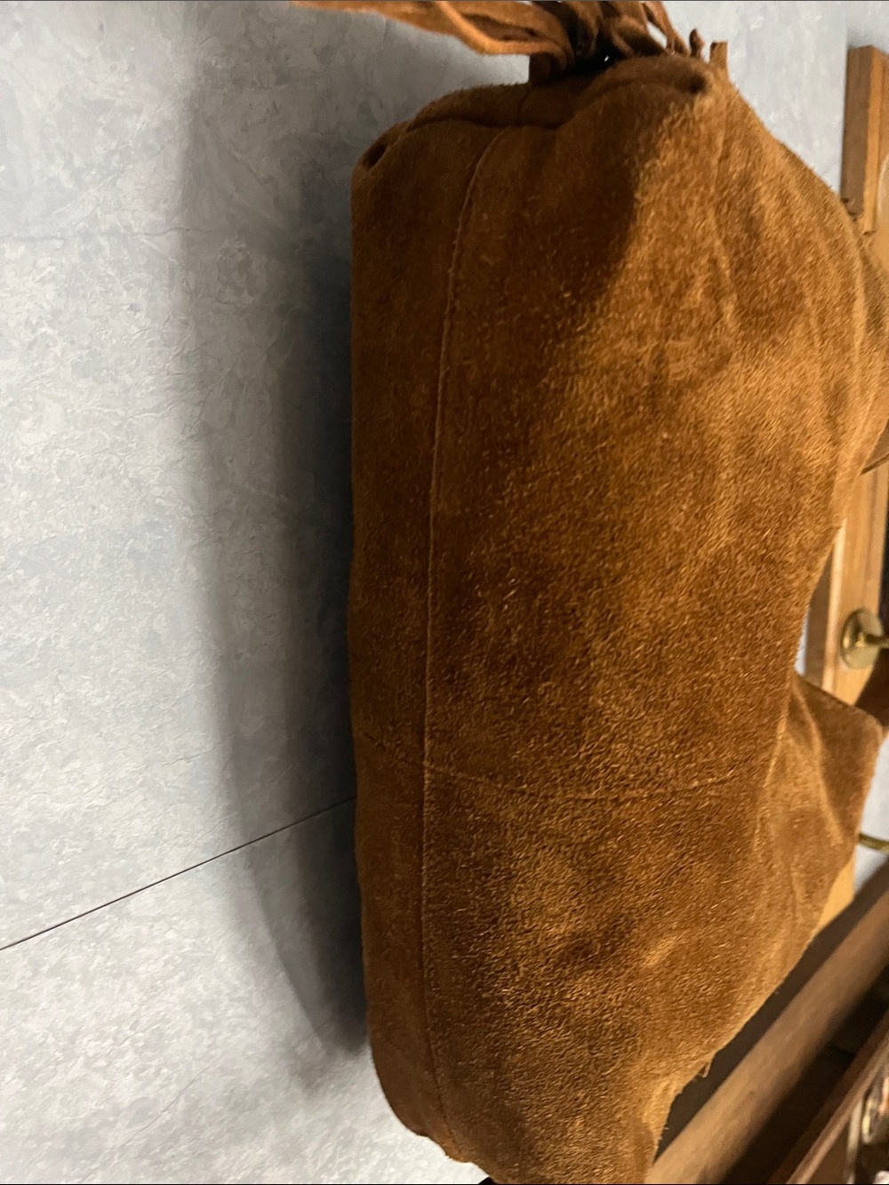 Haute Hippie Brown Suede Fringe Hobo Bag NWT - Picture 9 of 10